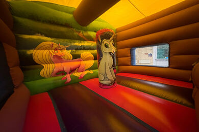 Unicorn Jump N Slide, 26'2"(d) x 16'6"(w) x 10'(h) - 8m(d) x 5m(w) x 3.1m(h)