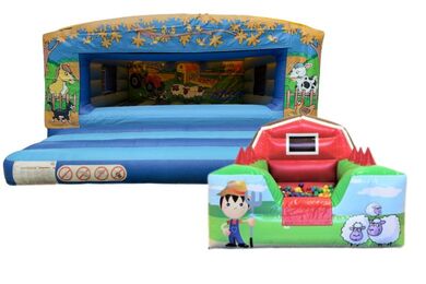 Bounce Pack: Farm Yard Bouncy Castle & Ball Pit